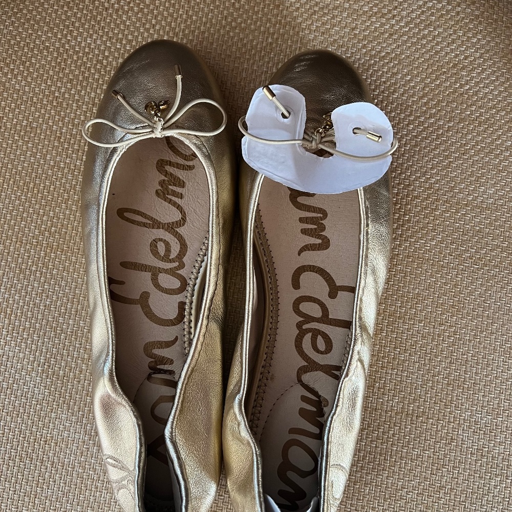 COPY - Sam Edelman Felicia Gold Leather Ballet Flats 9M NEW